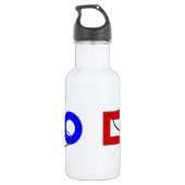 vierkante driehoekcirkel waterfles  (Achterkant)