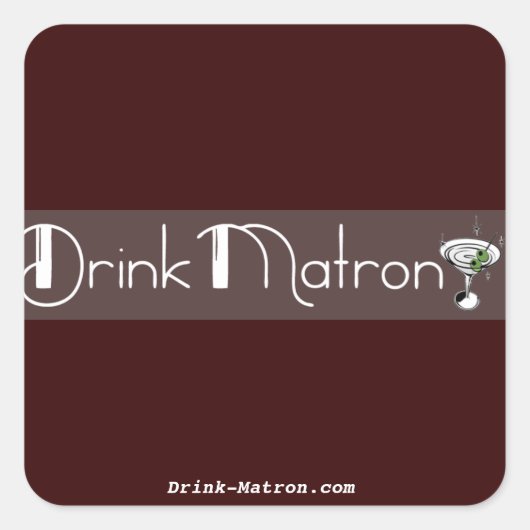 Vierkante Drink Matron Stickers (Voorkant)