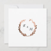 Vierkante Faux Koper Laurel Krans Olijfblad Tak Kaart (Achterkant)