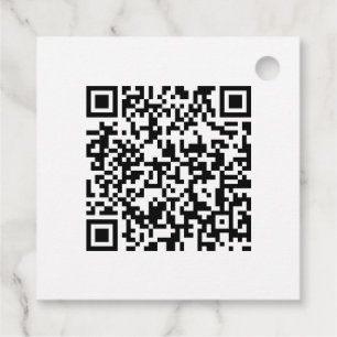 Vierkante Favor Tags met Aangepast QR Code Design Bedankjes Labels
