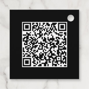 Vierkante Favor Tags met Aangepast QR Code Ontwerp Bedankjes Labels
