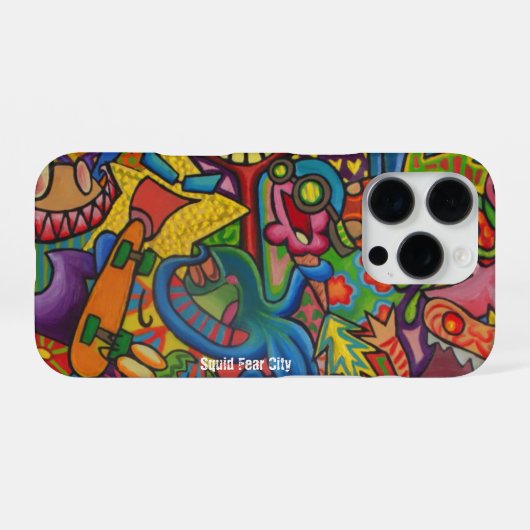 Vierkante Fear City Phone cases van Casagiovanovic iPhone Hoesje (Achterkant horizontaal)