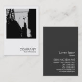 Vierkante foto 0107 - onder Bouwnijverheid - grijs Visitekaartje (Voorkant / Achterkant)