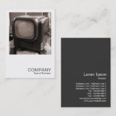 Vierkante foto 0119 - 50s TV Set Visitekaartje (Voorkant / Achterkant)