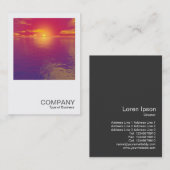 Vierkante foto 0292 - Zonsopgang Zonsondergang Visitekaartje (Voorkant / Achterkant)