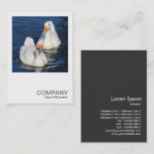 Vierkante foto 0478 - Twee Emden ganzen Visitekaartje (Voorkant / Achterkant)