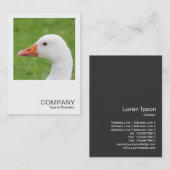 Vierkante foto 0488 - Witte Gans Visitekaartje (Voorkant / Achterkant)