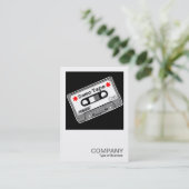 Vierkante foto 051 - Retro Demo-tape Visitekaartje (Staand voorkant)