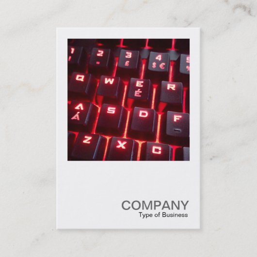 Vierkante foto 0555 - Ggloeiend toetsenbord Visitekaartje (Voorkant)