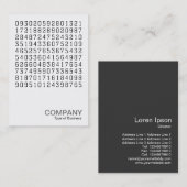 Vierkante foto 0580 - willekeurige nummers visitekaartje (Voorkant / Achterkant)