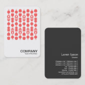 Vierkante foto - Abstract 140823 - Tropical Pink Visitekaartje (Voorkant / Achterkant)