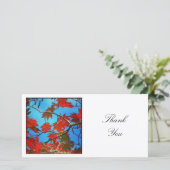 Vierkante foto - Autumn Leaves Bedankkaart (Staand voorkant)