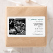 Vierkante foto - Classic Motorbike Engine Etiket (Insitu)