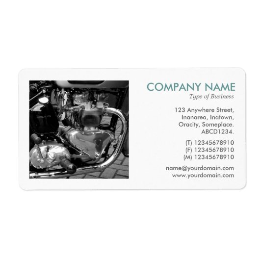 Vierkante foto - Classic Motorbike Engine Etiket (Voorkant)