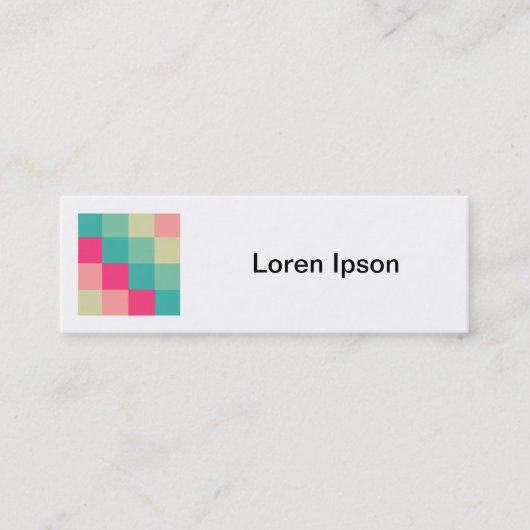 Vierkante foto - Color Squares 013 Mini Visitekaartje (Voorkant)
