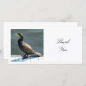 Vierkante foto - Cormorant Bedankkaart (Voorkant / Achterkant)