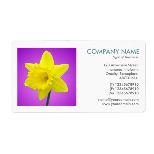 Vierkante foto - Daffodil Etiket (Voorkant)