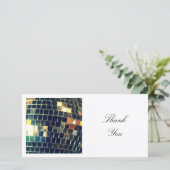 Vierkante foto - Disco Ball Bedankkaart (Staand voorkant)