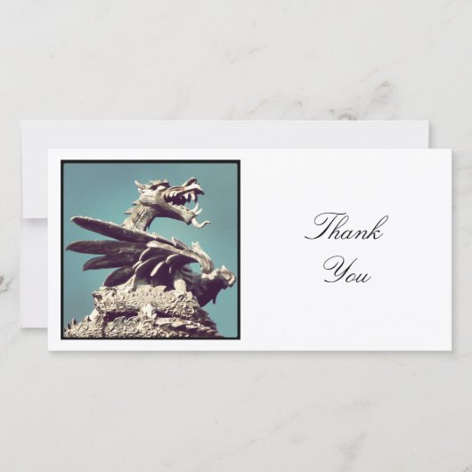 Vierkante foto - Dragon Bedankkaart (Voorkant)