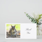 Vierkante foto - eekhoorn bedankkaart (Staand voorkant)