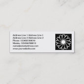 Vierkante foto - Geometrische ventilator Mini Visitekaartje (Achterkant)