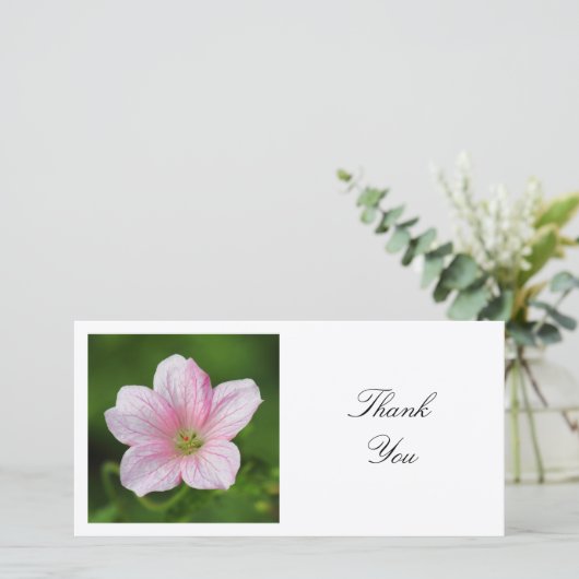 Vierkante foto - Geranium Bedankkaart (Staand voorkant)
