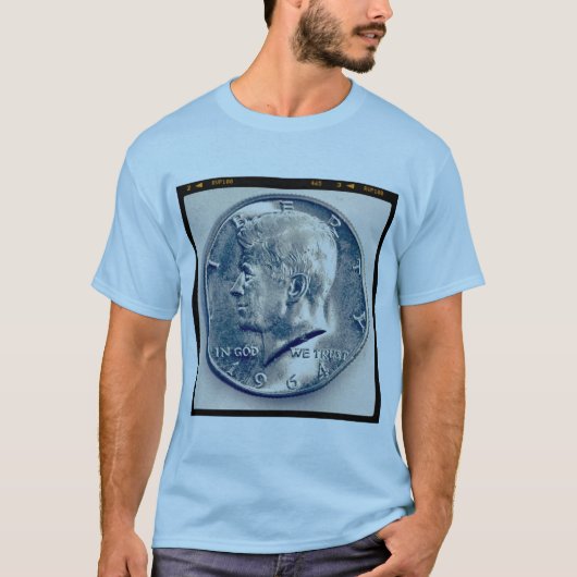 Vierkante foto - JFK Half dollar T-shirt (Voorkant)