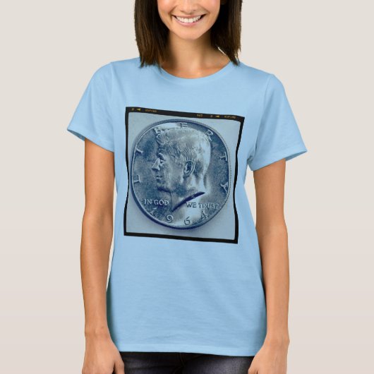 Vierkante foto - JFK Half dollar T-shirt (Voorkant)