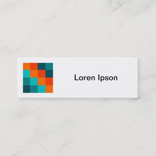 Vierkante foto - Kleurenvierkantjes 01 Mini Visitekaartje (Voorkant)