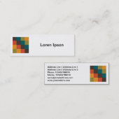 Vierkante foto - Kleurenvierkantjes 03 Mini Visitekaartje (Voorkant / Achterkant)