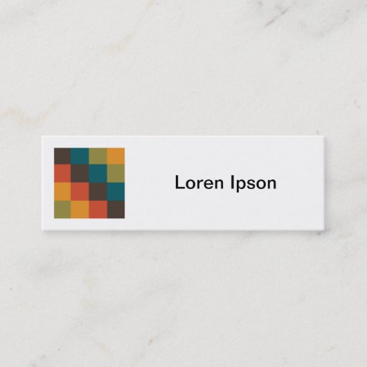 Vierkante foto - Kleurenvierkantjes 03 Mini Visitekaartje (Voorkant)