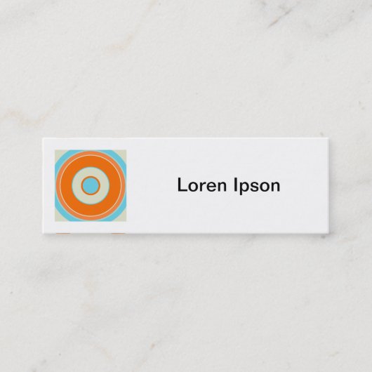Vierkante foto - kleurrijke cirkel 03 mini visitekaartje (Voorkant)