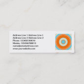 Vierkante foto - kleurrijke cirkel 03 mini visitekaartje (Achterkant)