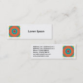 Vierkante foto - kleurrijke cirkel 05 mini visitekaartje (Voorkant / Achterkant)