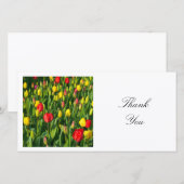 Vierkante foto - Kleurrijke tulpen Bedankkaart (Voorkant / Achterkant)