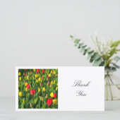 Vierkante foto - Kleurrijke tulpen Bedankkaart (Staand voorkant)