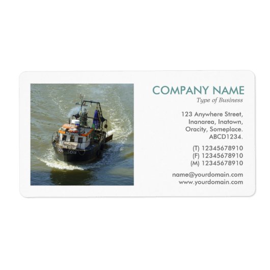 Vierkante foto - Little Trawler Etiket (Voorkant)