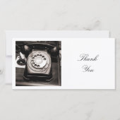Vierkante foto - Oude telefoon Bedankkaart (Voorkant)