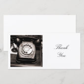 Vierkante foto - Oude telefoon Bedankkaart (Voorkant / Achterkant)