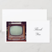 Vierkante foto - Oude televisie Bedankkaart (Voorkant / Achterkant)
