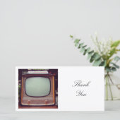Vierkante foto - Oude televisie Bedankkaart (Staand voorkant)