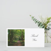 Vierkante foto - pad in de Bossen Bedankkaart (Staand voorkant)