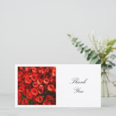 Vierkante foto - rode tulpen bedankkaart (Staand voorkant)