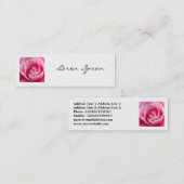 Vierkante foto - Roze Camelia Mini Visitekaartje (Voorkant / Achterkant)