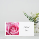 Vierkante foto - Roze Camellia Bedankkaart (Staand voorkant)