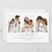 Vierkante foto save the date aankondigingskaart (Voorkant)