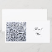 Vierkante foto - Snowy Branches Bedankkaart (Voorkant / Achterkant)