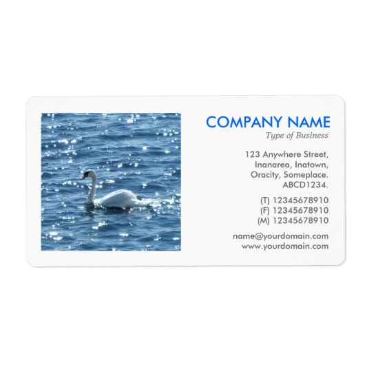 Vierkante foto - Swan Etiket (Voorkant)