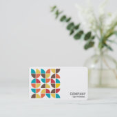 Vierkante foto (v2) - Abstracte geometrische 11042 Visitekaartje (Staand voorkant)