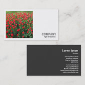 Vierkante foto (v2) - Bed of Red Tulips 01 Visitekaartje (Voorkant / Achterkant)